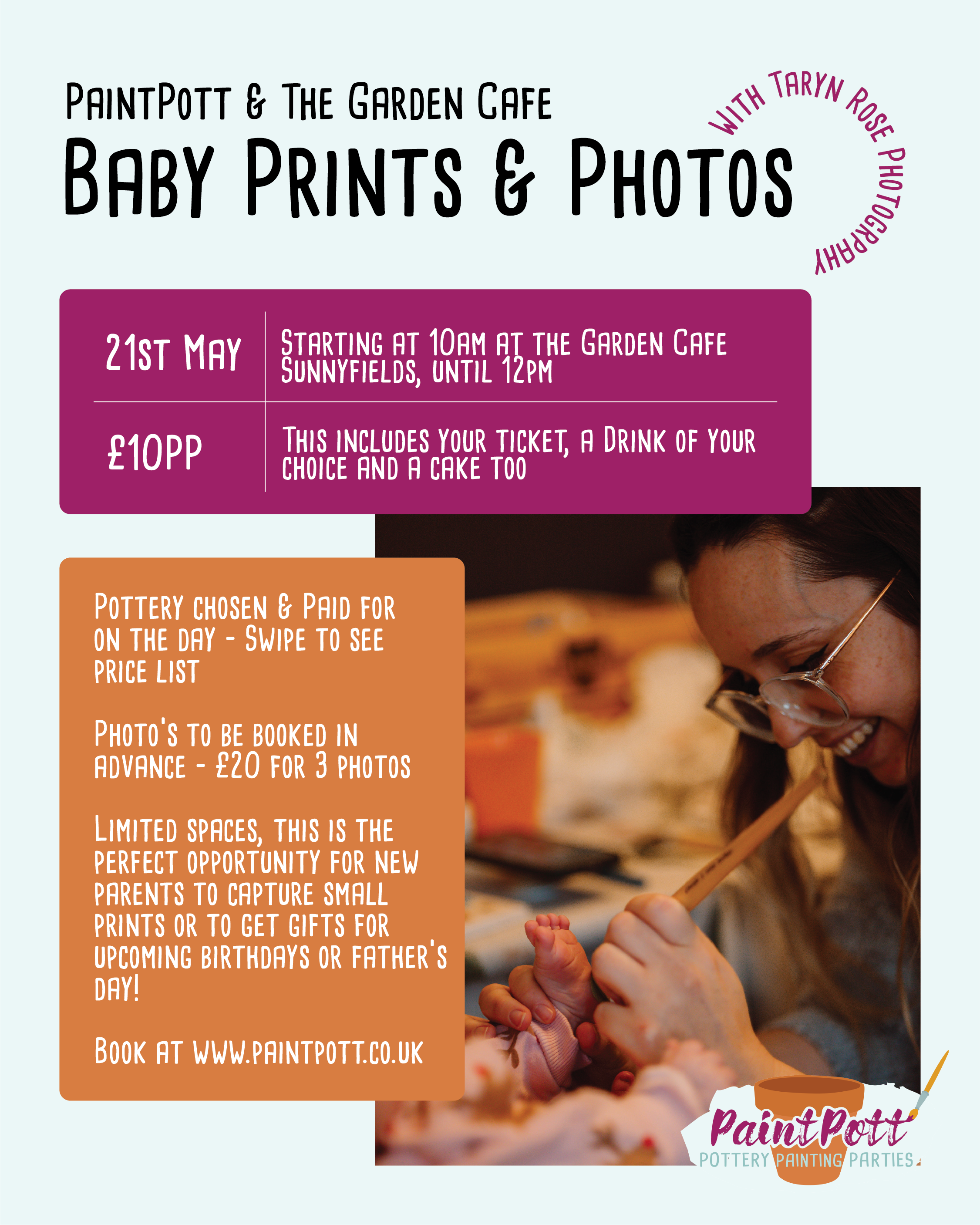 Baby Prints Pottery Painting Workshop - PaintPott