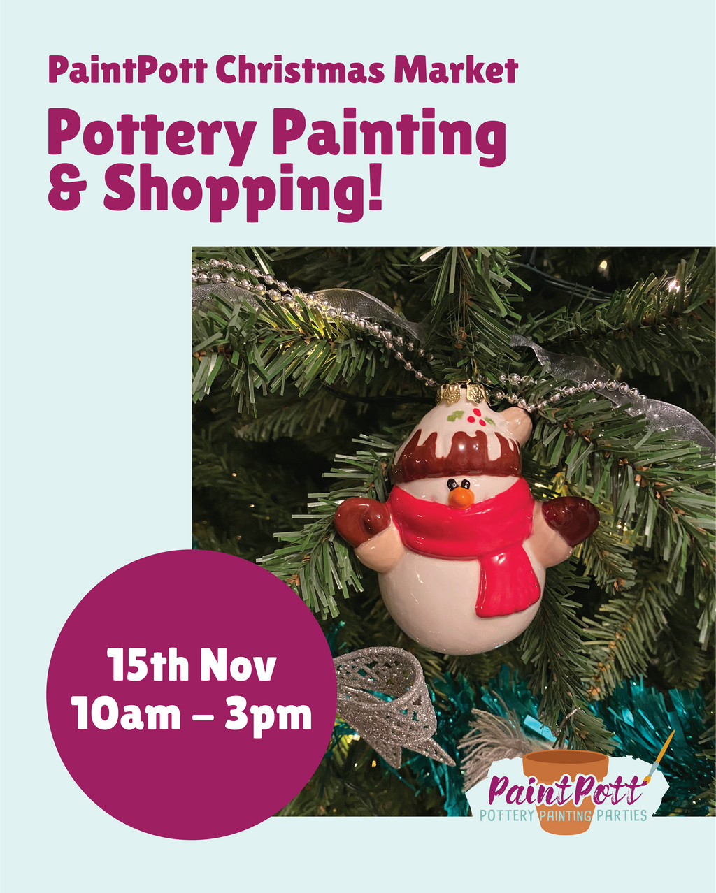 Christmas Pottery Painting - PaintPott