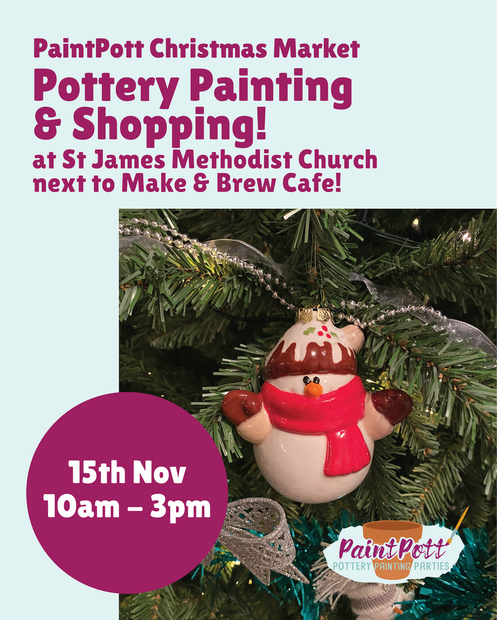 Christmas Pottery Painting & Market - PaintPott