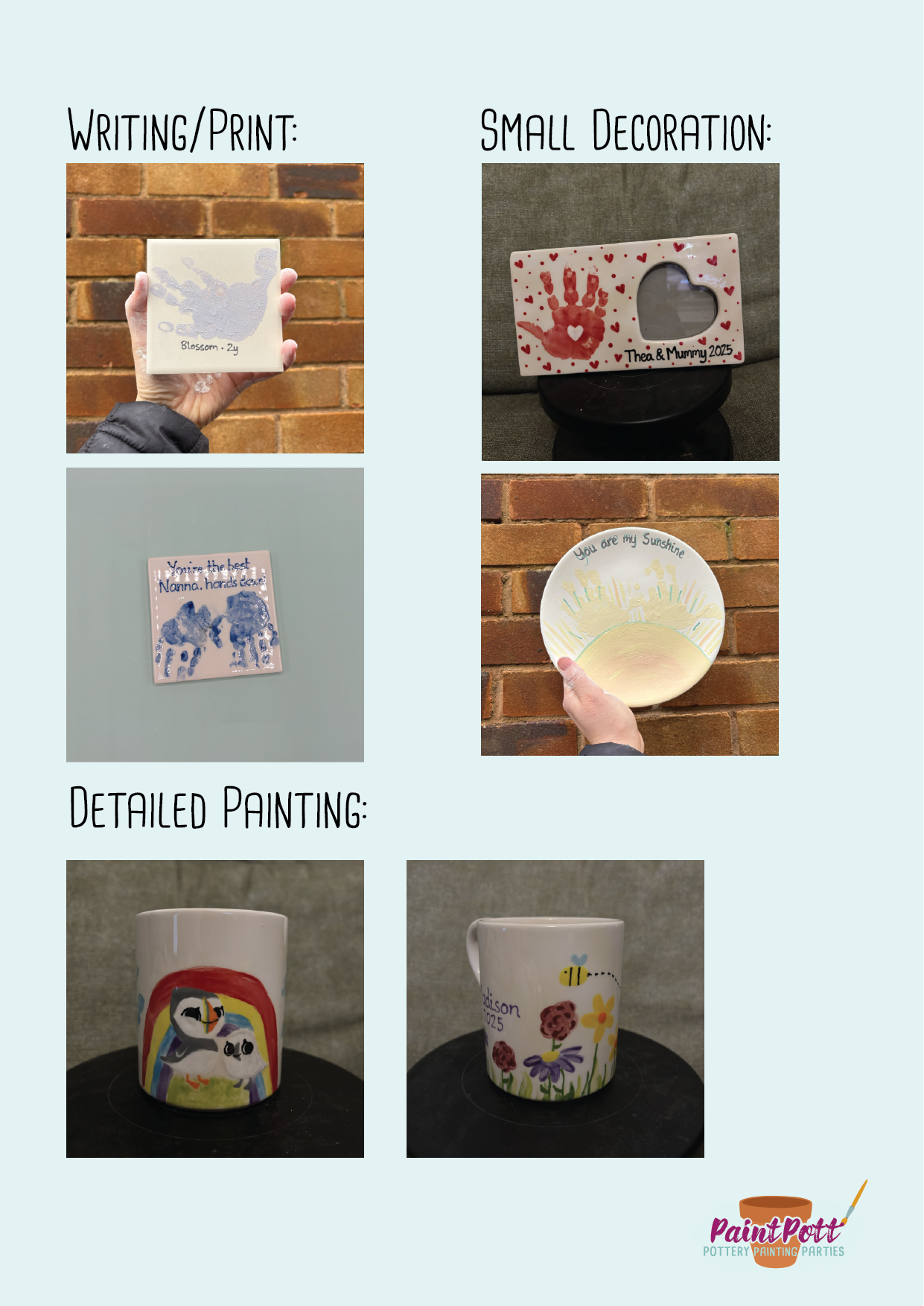 Baby Prints Pottery Painting Workshop - PaintPott