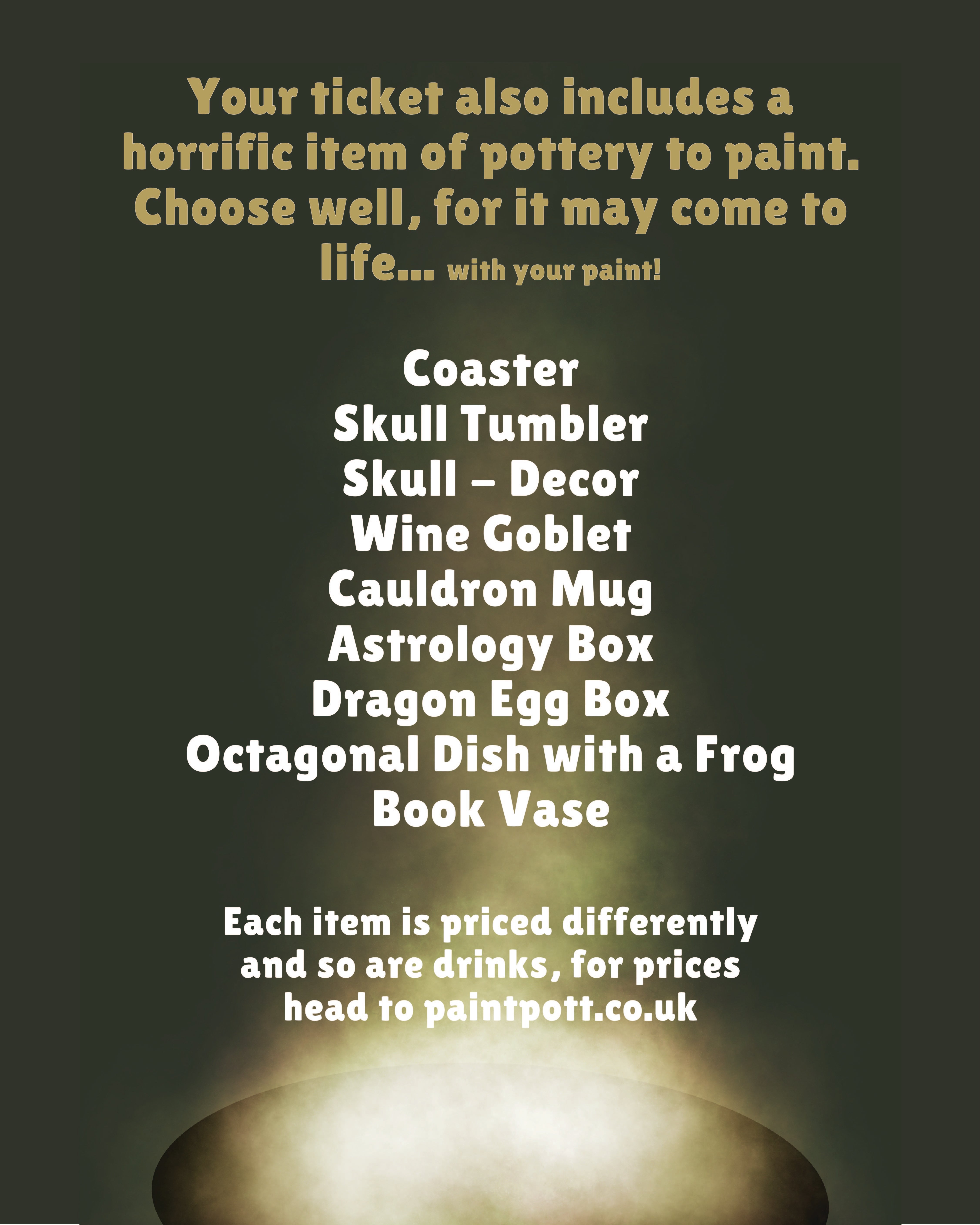Dark Arts Pottery Painting