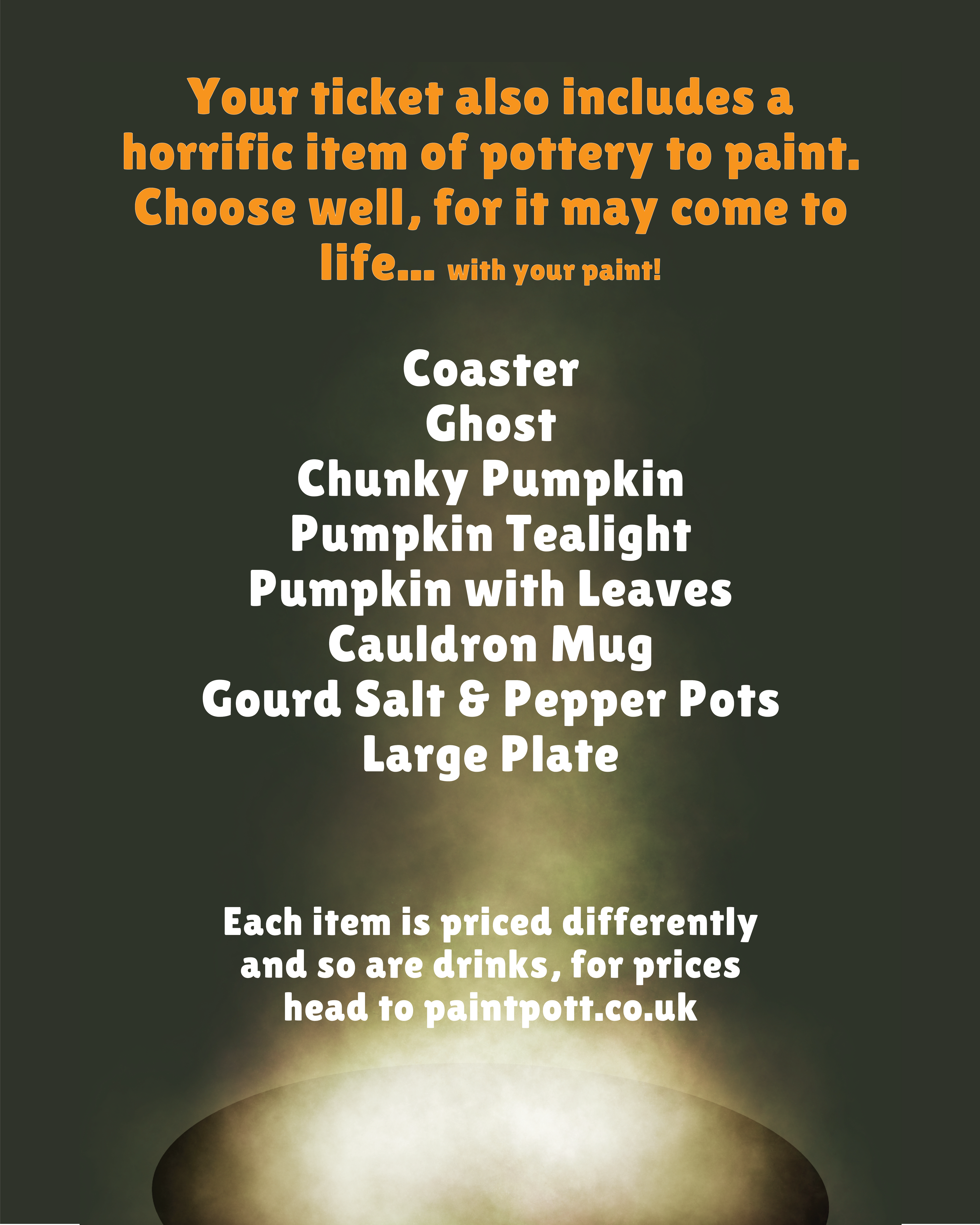 Halloween Dark Arts Pottery Painting - PaintPott