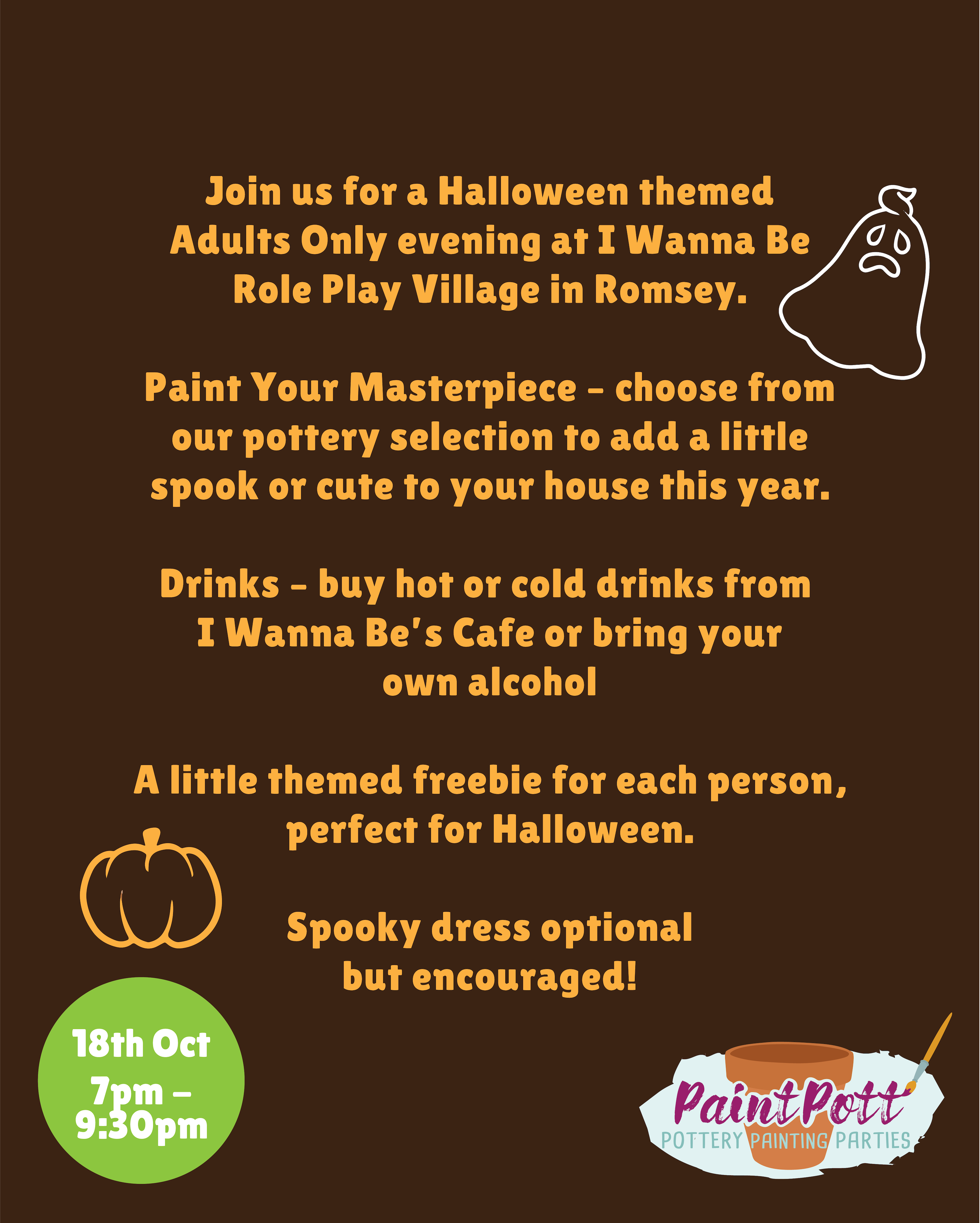 Halloween Adults Only Evening - I Wanna Be - PaintPott
