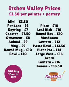 Itchen Valley Pottery Painting Pop Up