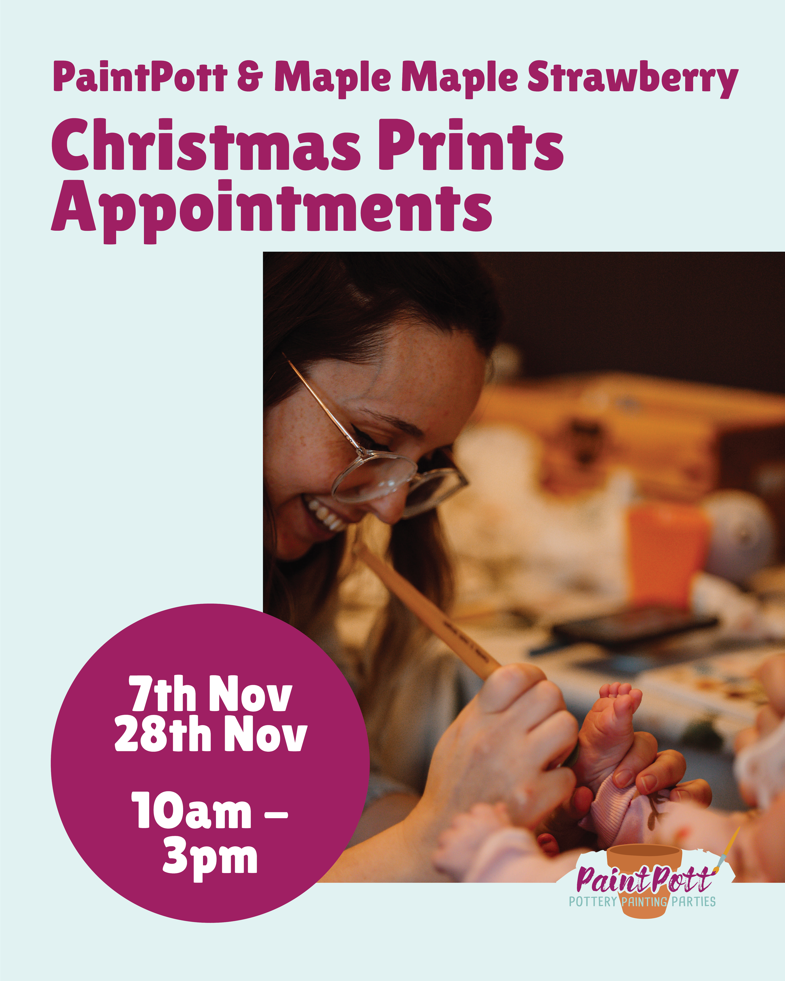 Christmas Baby/Toddler Print Appointment - PaintPott