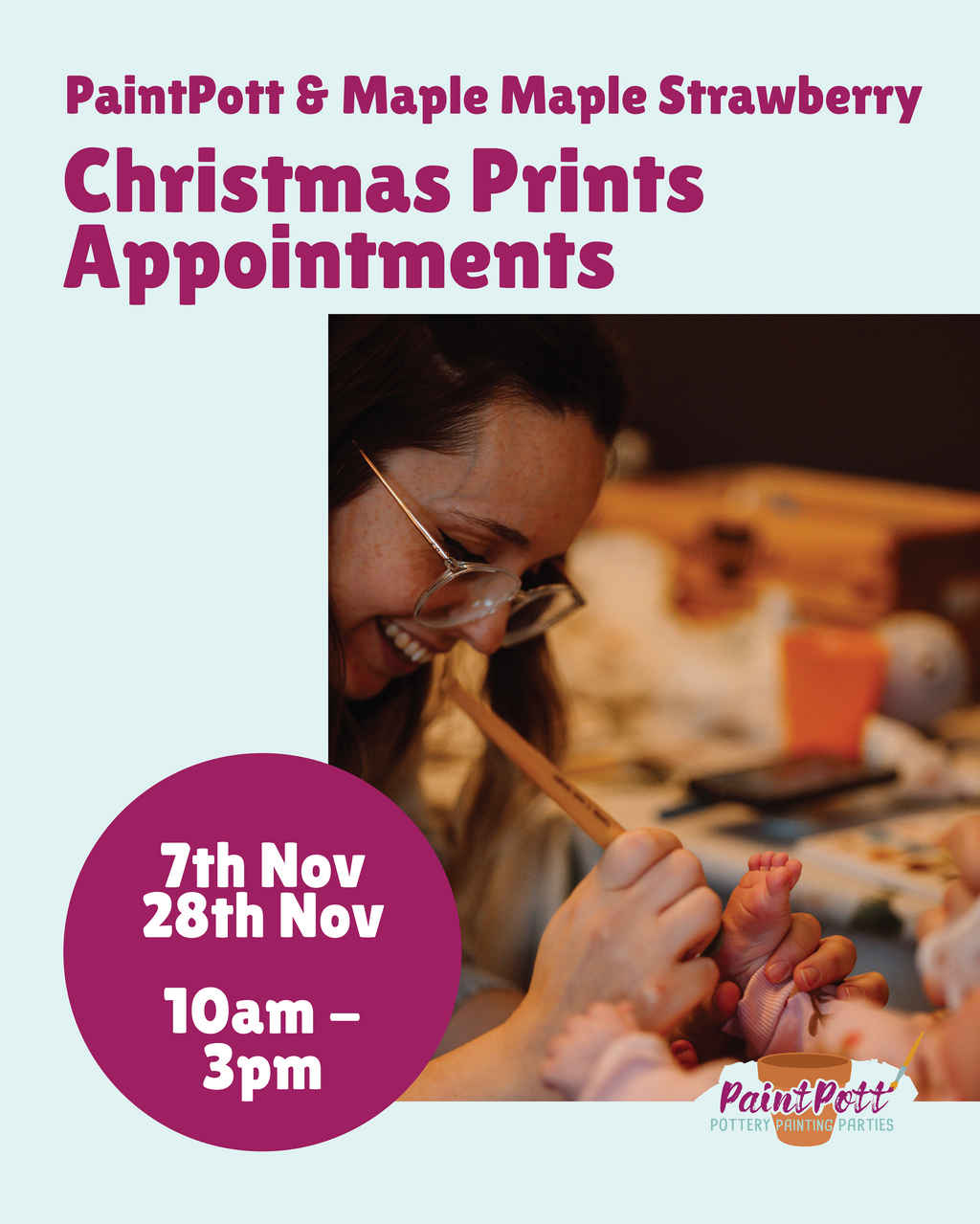 Christmas Baby/Toddler Print Appointment - PaintPott