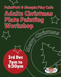 Adults Only Christmas Plate Pottery Painting Workshop