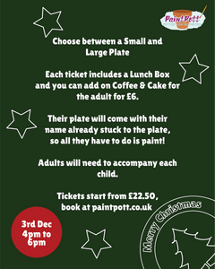 Kids Christmas Plate Pottery Painting Workshop