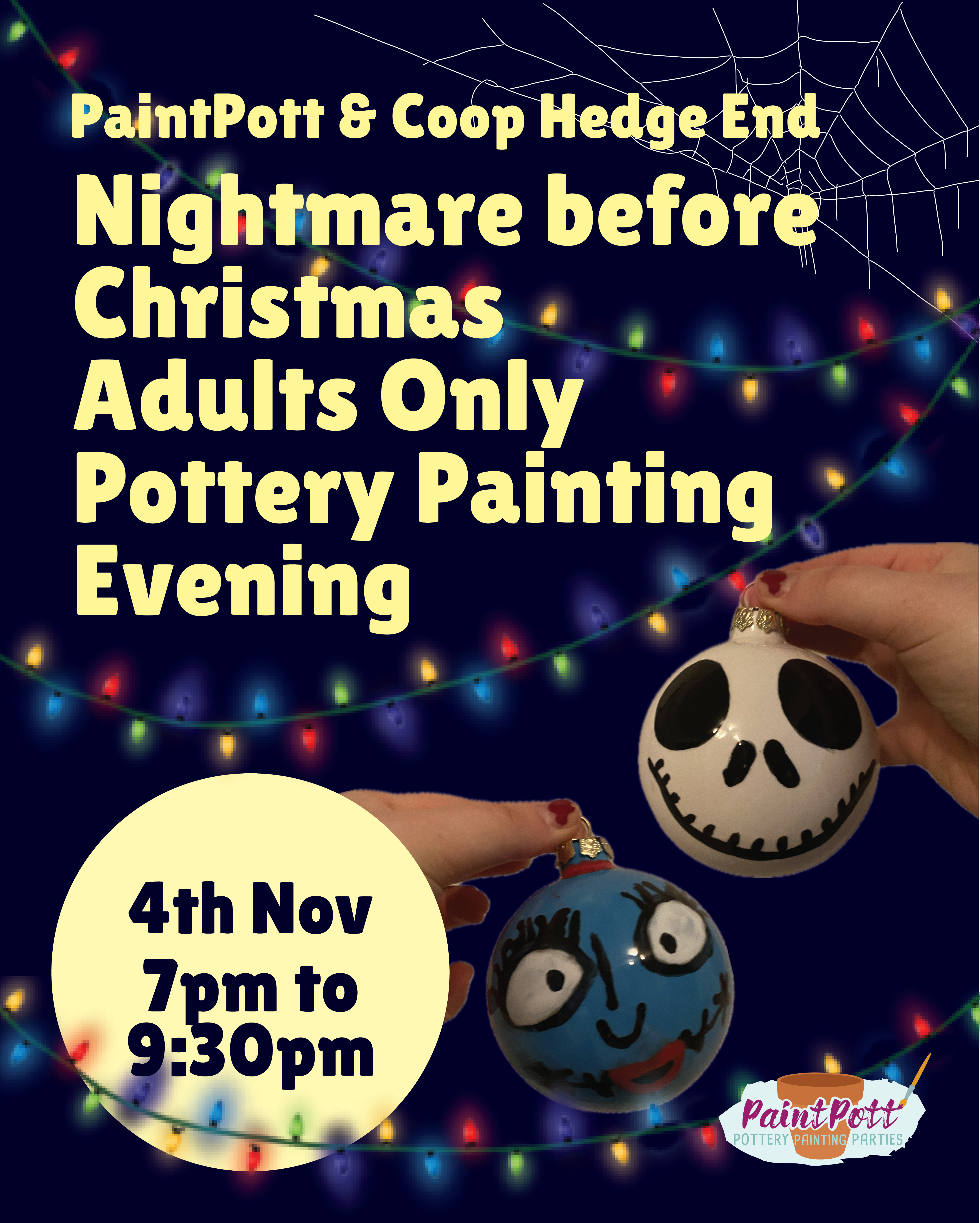 Nightmare before Christmas Adults Only Evening - PaintPott