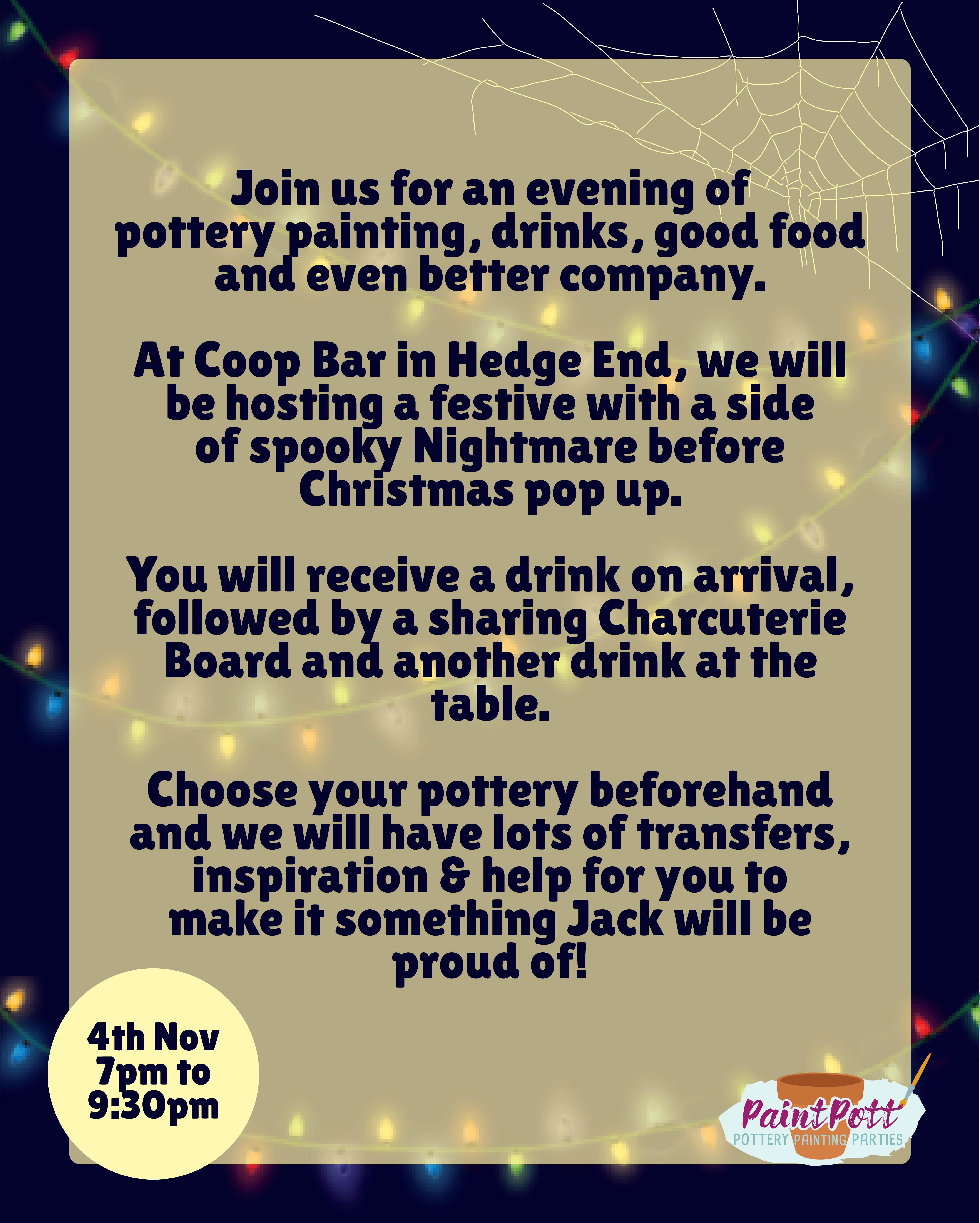 Nightmare before Christmas Adults Only Evening - PaintPott