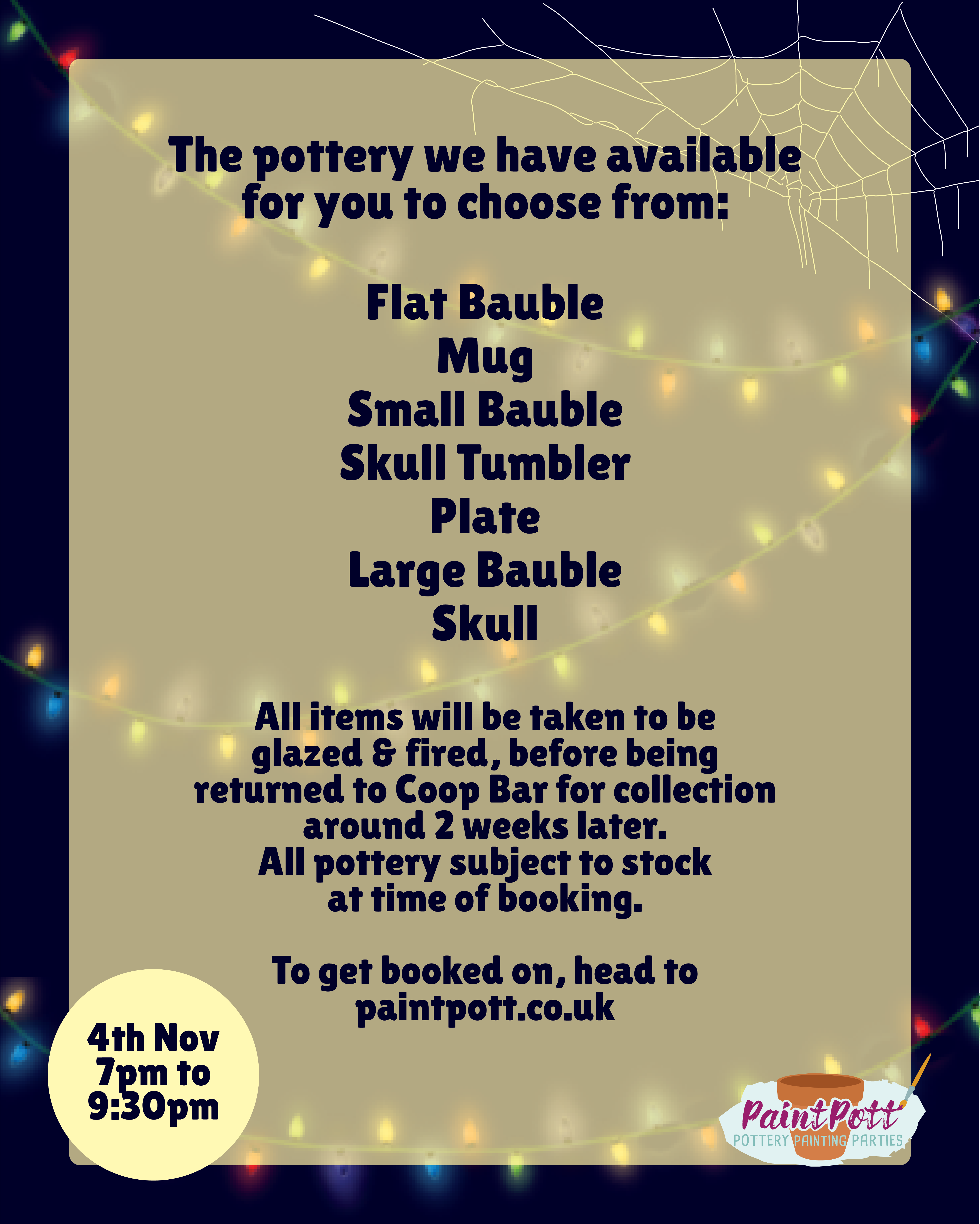 Nightmare before Christmas Adults Only Evening - PaintPott