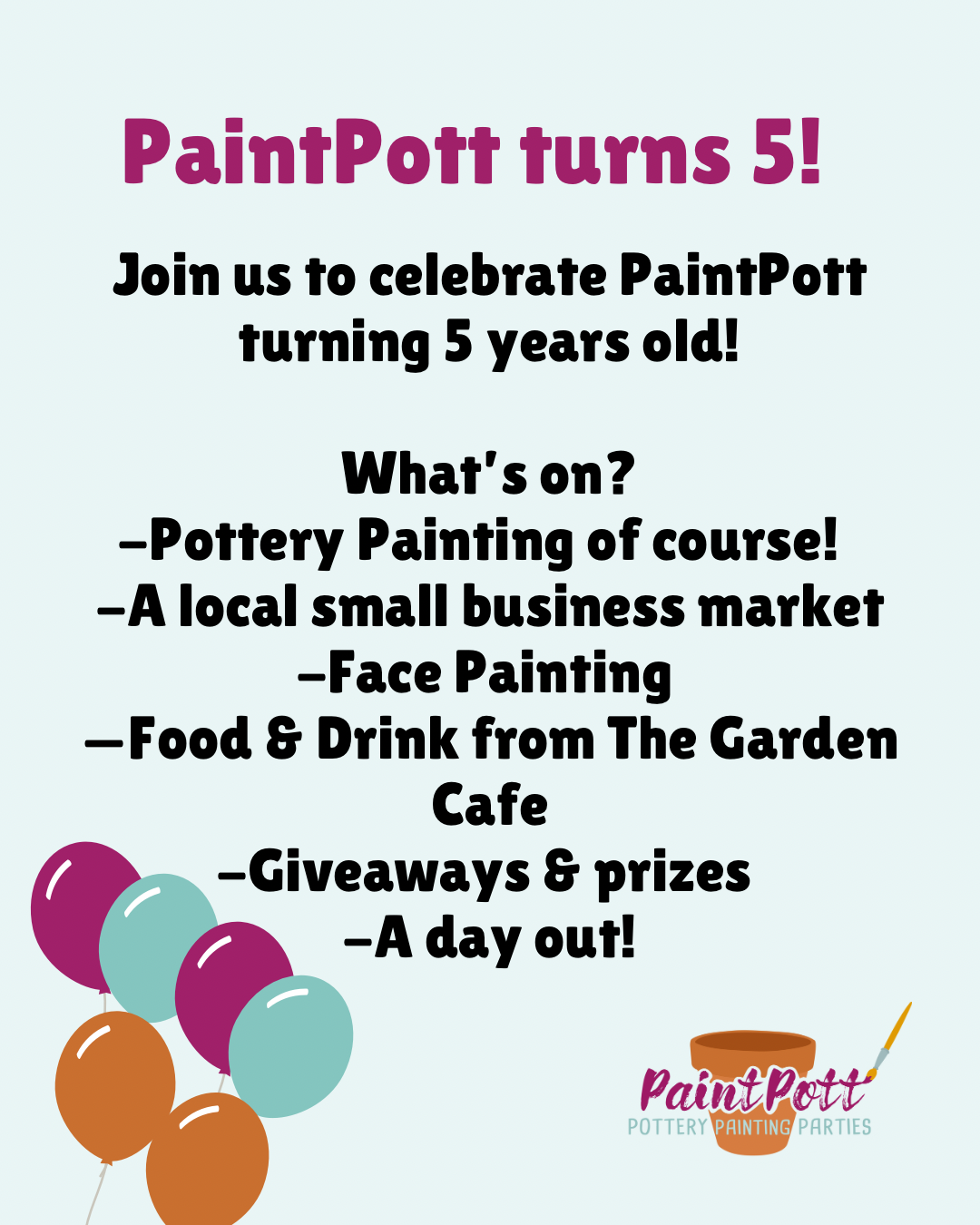 Sunnyfields Pottery Painting Pop Up