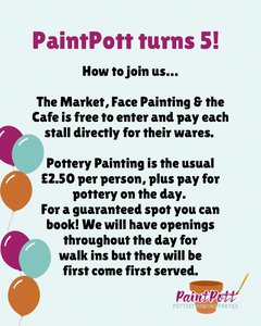 Sunnyfields Pottery Painting Pop Up